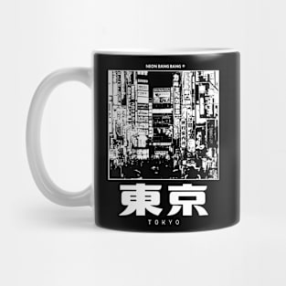 Tokyo City Japanese Aesthetic Black Mug